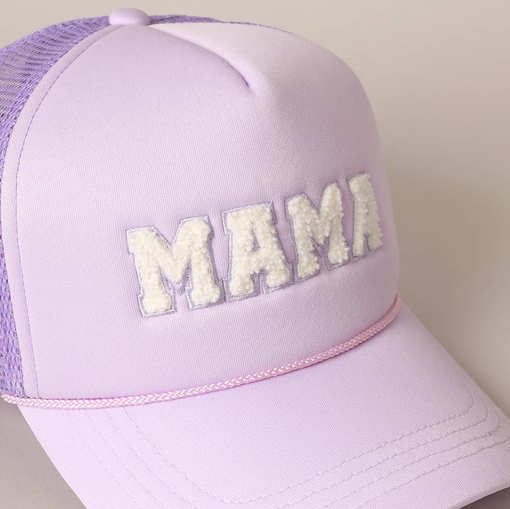 MAMA Chenille Patched Trucker Cap