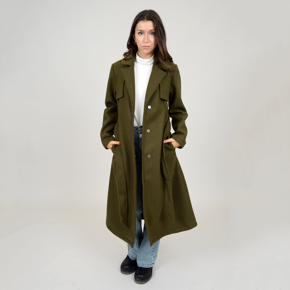 Belted Damier Coat - Ready-to-Wear 1A99X7
