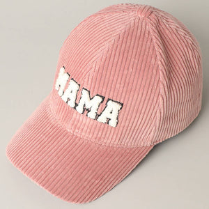 MAMA 3D Embroidered Corduroy Cap