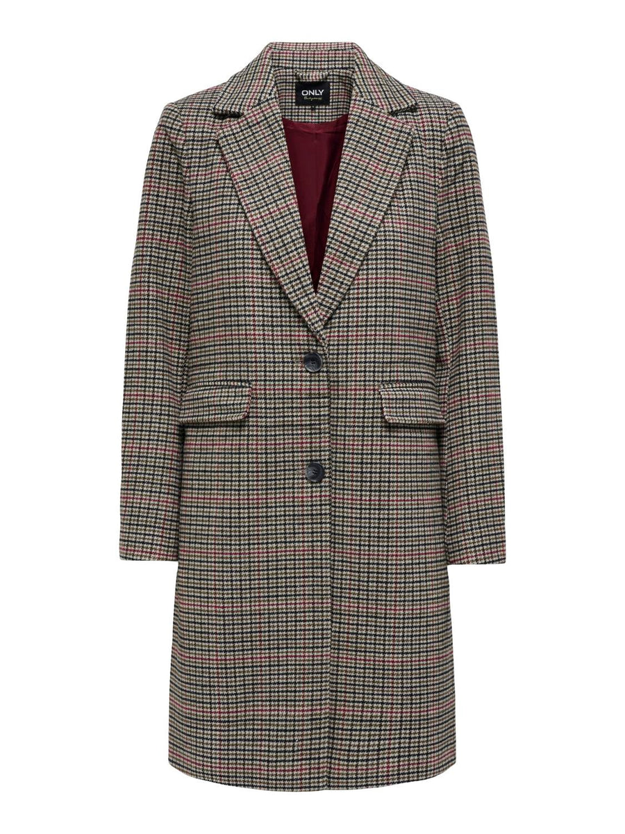 New look shop plaid check coat