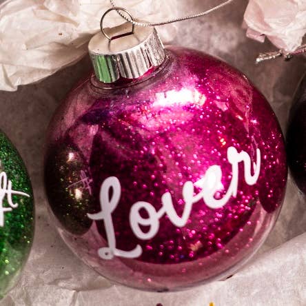 Taylor Lover glitter ornament