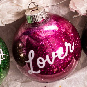 Taylor Lover glitter ornament