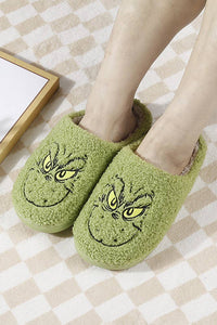 Green Grinch Fleece Slippers