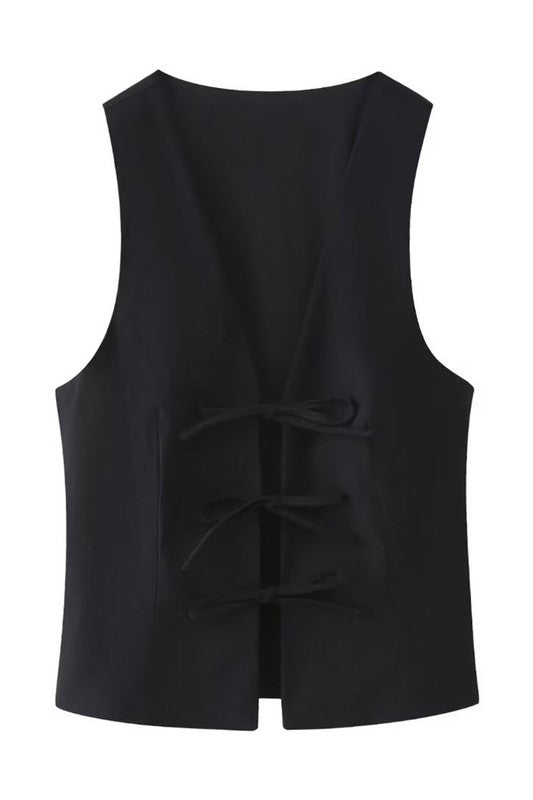 LIVY TIE CROP VEST