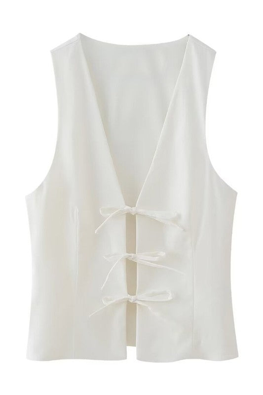 LIVY TIE CROP VEST