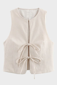 MILA TIE CROP VEST