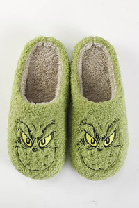 Green Grinch Fleece Slippers