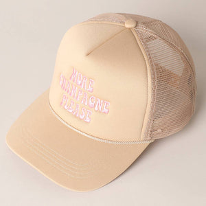 More Champagne Pls Embroidered Trucker Cap