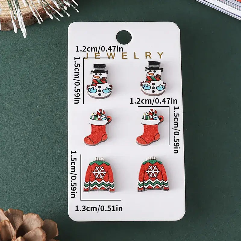 Set of 3 Holiday Earrings