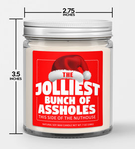 Jolliest Bunch Of Assholes Christmas Soy Candle Red Label: Apple Hot Baked Pie