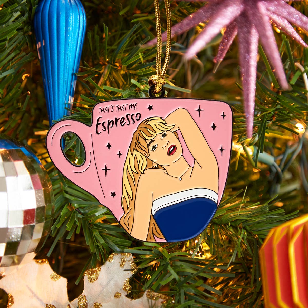 Sabrina Espresso Enamel Ornament