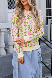 Floral Knit Sweater