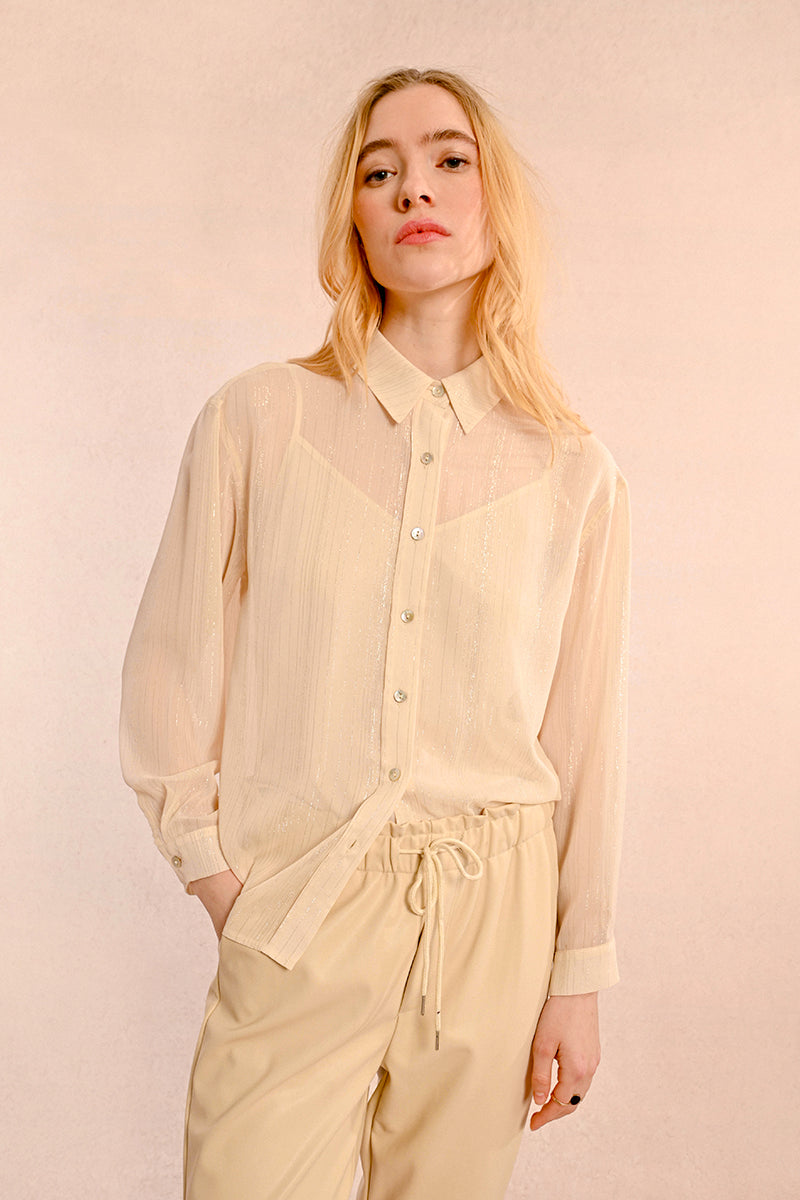 SHIMMER BUTTON UP MOLLY BRACKEN