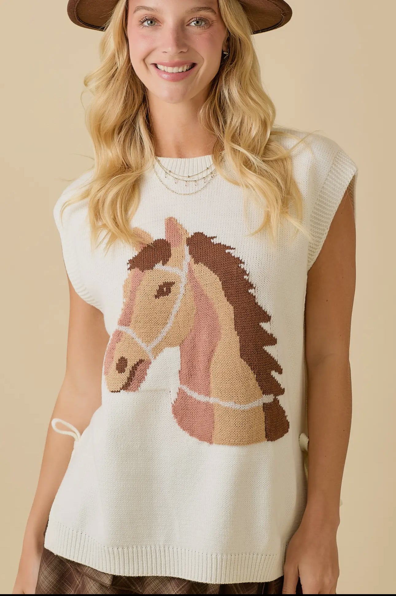 WESTERN HORSE SWEATER VEST
