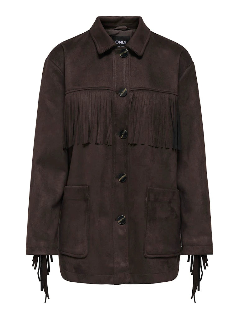 WILLA FRINGES FAUX SUEDE JACKET