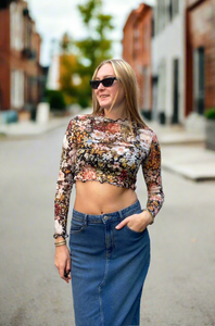 FLORAL SHEER TOP