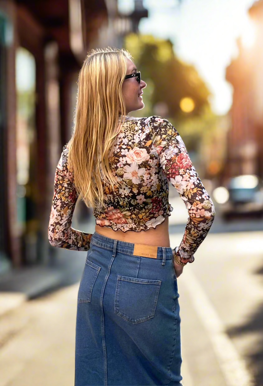 FLORAL SHEER TOP