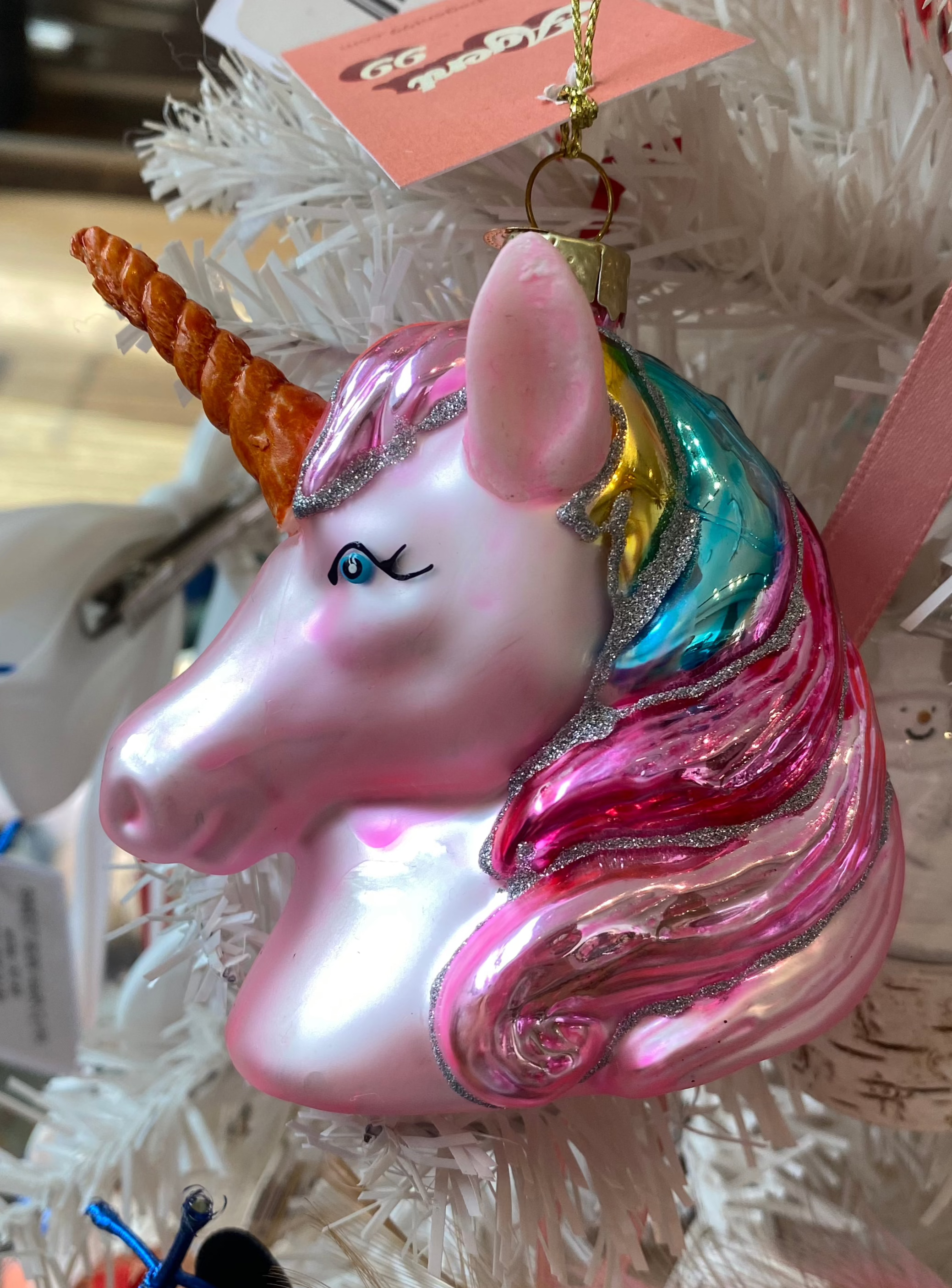 PINK UNICORN ORNAMENT