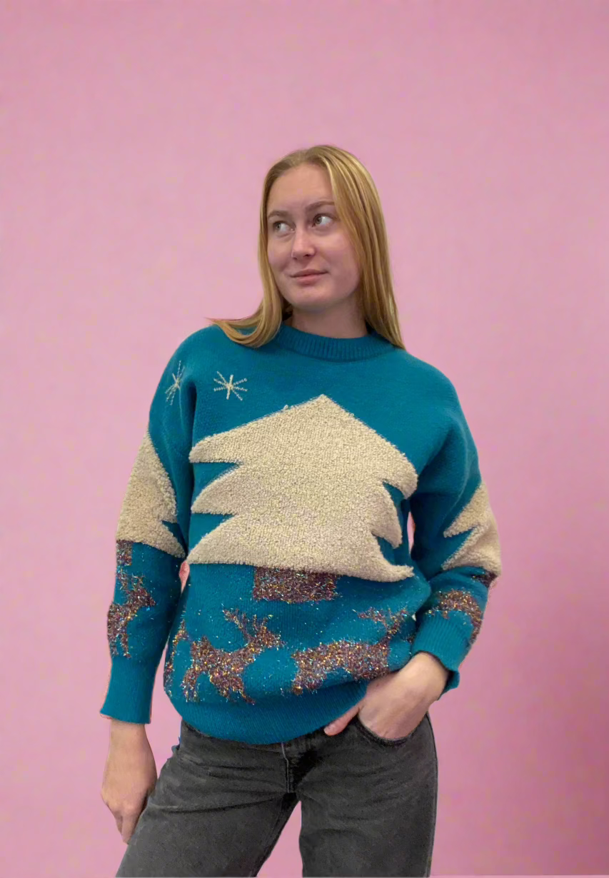 CHRISTMAS TREE KNIT SWEATER