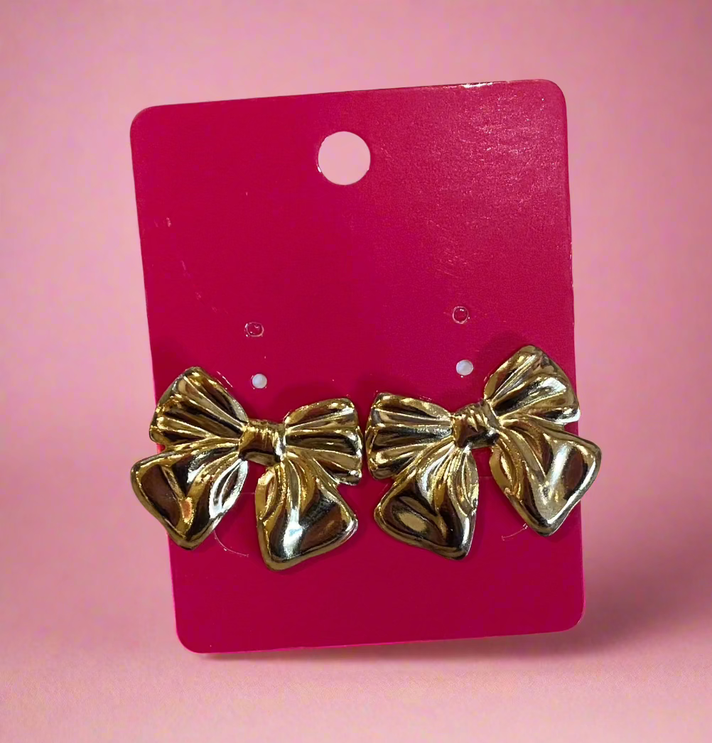 CHUNKY BOW EARRINGS