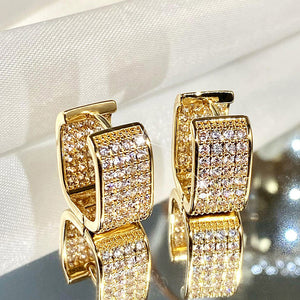 SQUARE PAVE EARRINGS