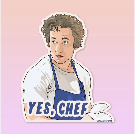 YES CHEF THE BEAR STICKER