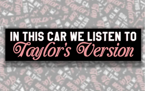 TAYLOR'S VERSION BUMPER STICKER