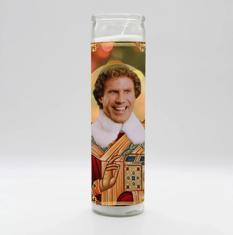 Saint Elf Christmas Candle