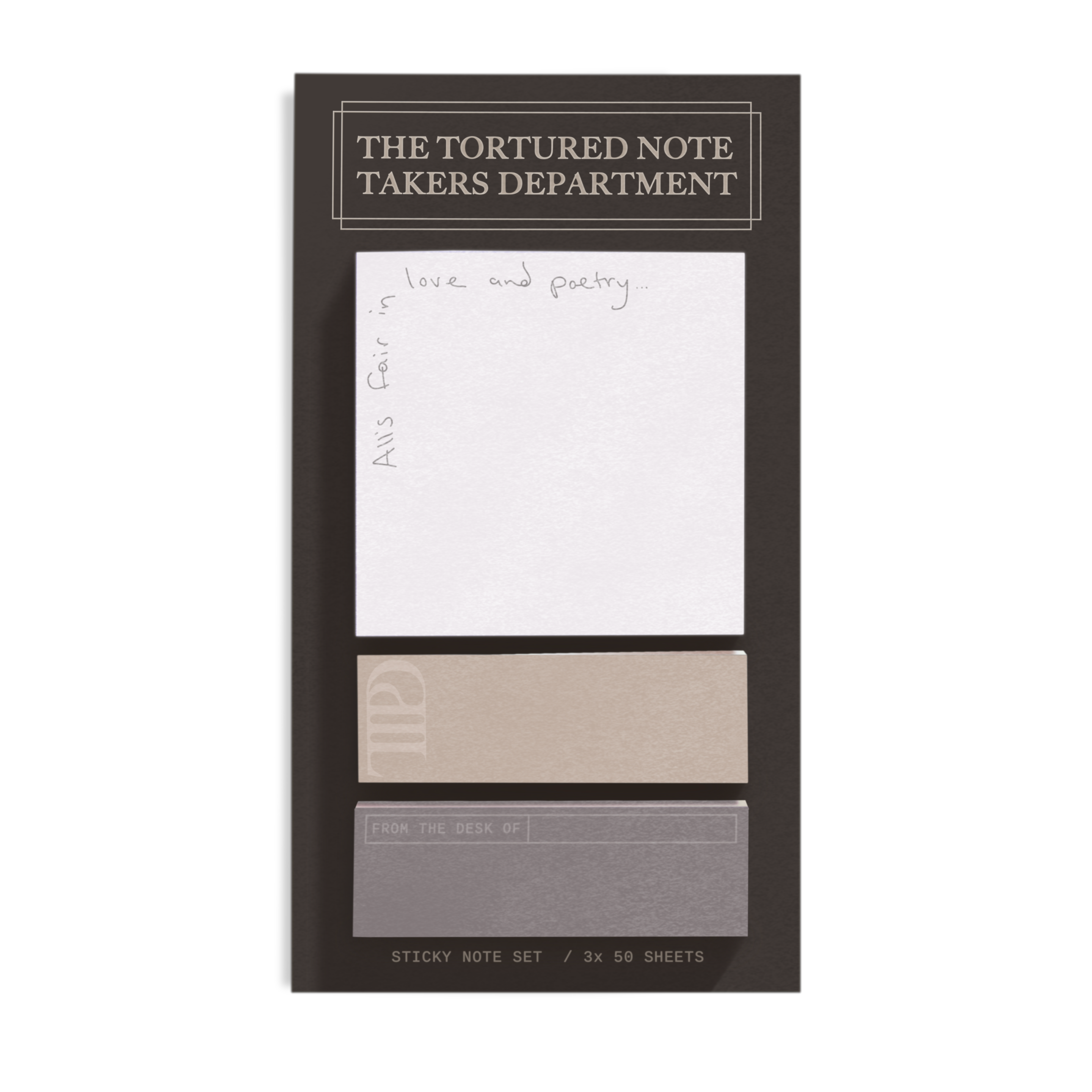 Tortured Note Takers Department Sticky Notes