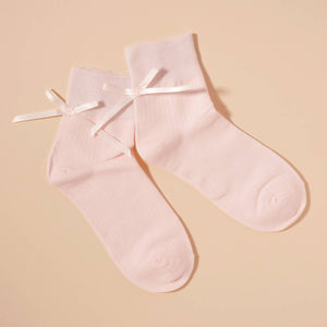 Satin Bow Ankle Socks