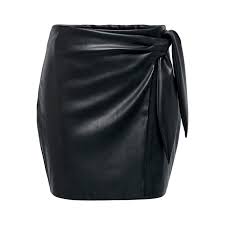 MIA FAUX LEATHER KNOT SKIRT