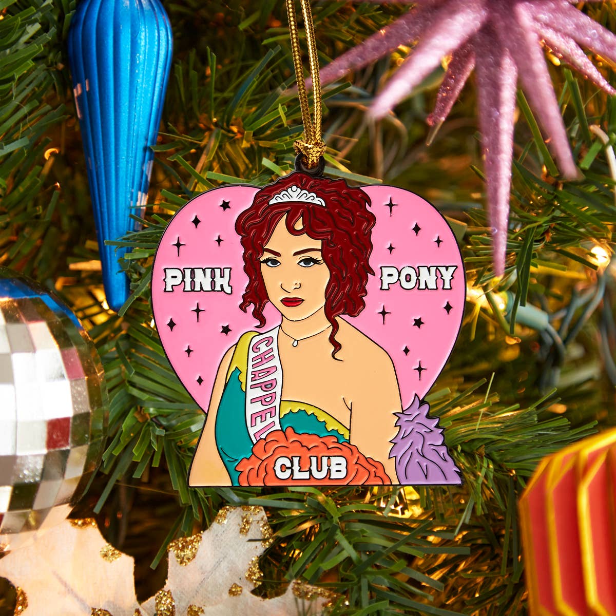 Chappell Roan Pink Pony Club Enamel Ornament