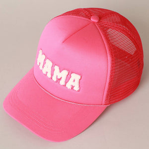 MAMA Chenille Patched Trucker Cap