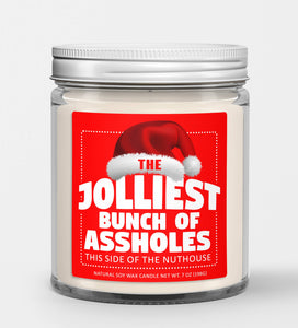 Jolliest Bunch Of Assholes Christmas Soy Candle Red Label: Apple Hot Baked Pie