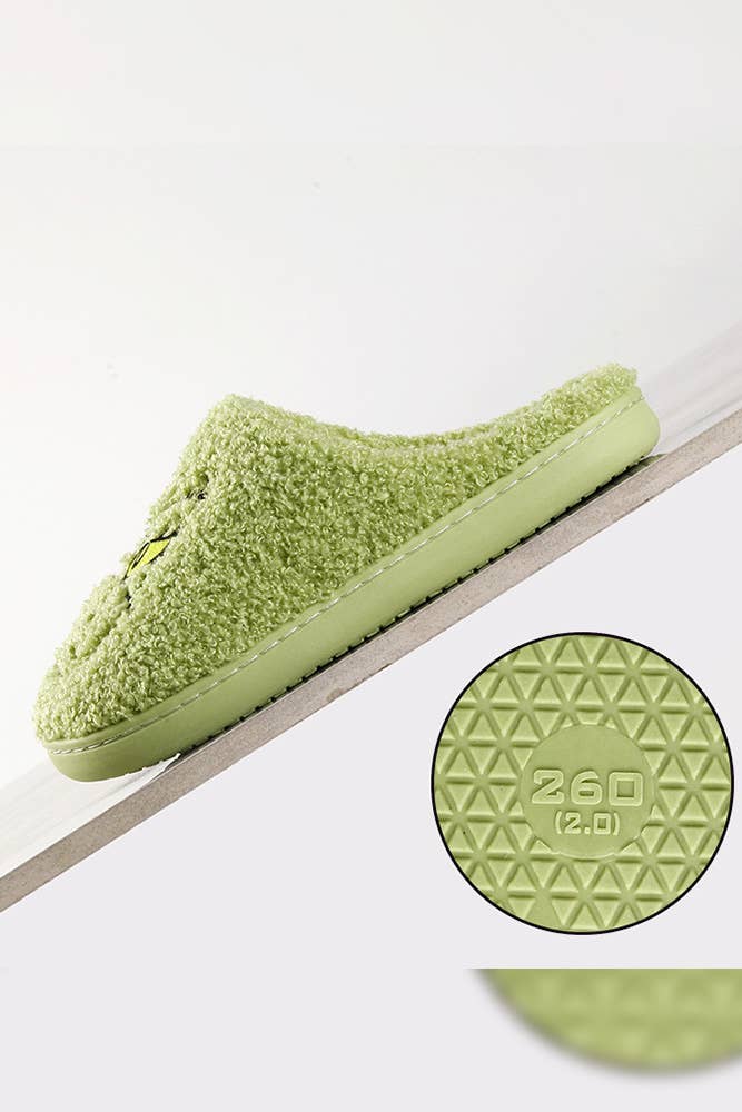 Green Grinch Fleece Slippers